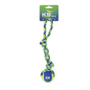 K9-Fitness Pega com 2 nós e Bola Ténis
