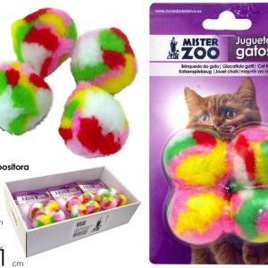 Pack de 4 bolas brinquedo de gato