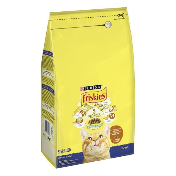 FRISKIES Esterilizado Frango e Peru 1.5KG