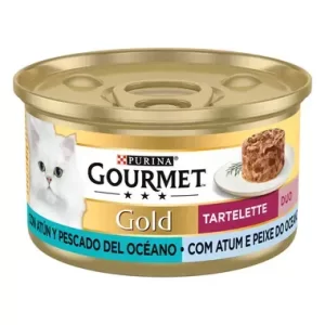 PURINA®Gourmet Gold - Tartelette DUO Atum e Peixe do Oceano 85g